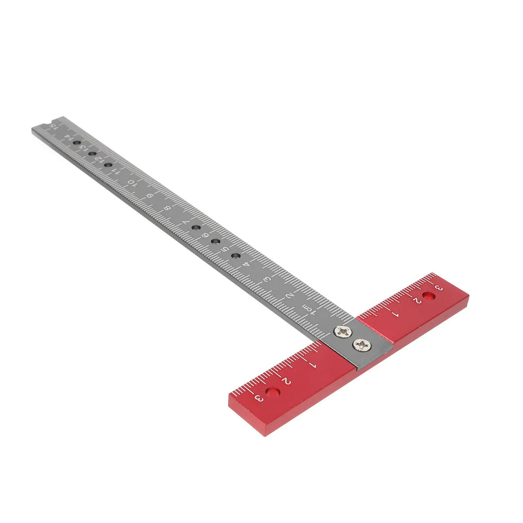 T-Shaped Aluminum Alloy Right Angle Ruler Precision Measuring Tool for Woodworking Carpentry Metalworking Construction Drafting