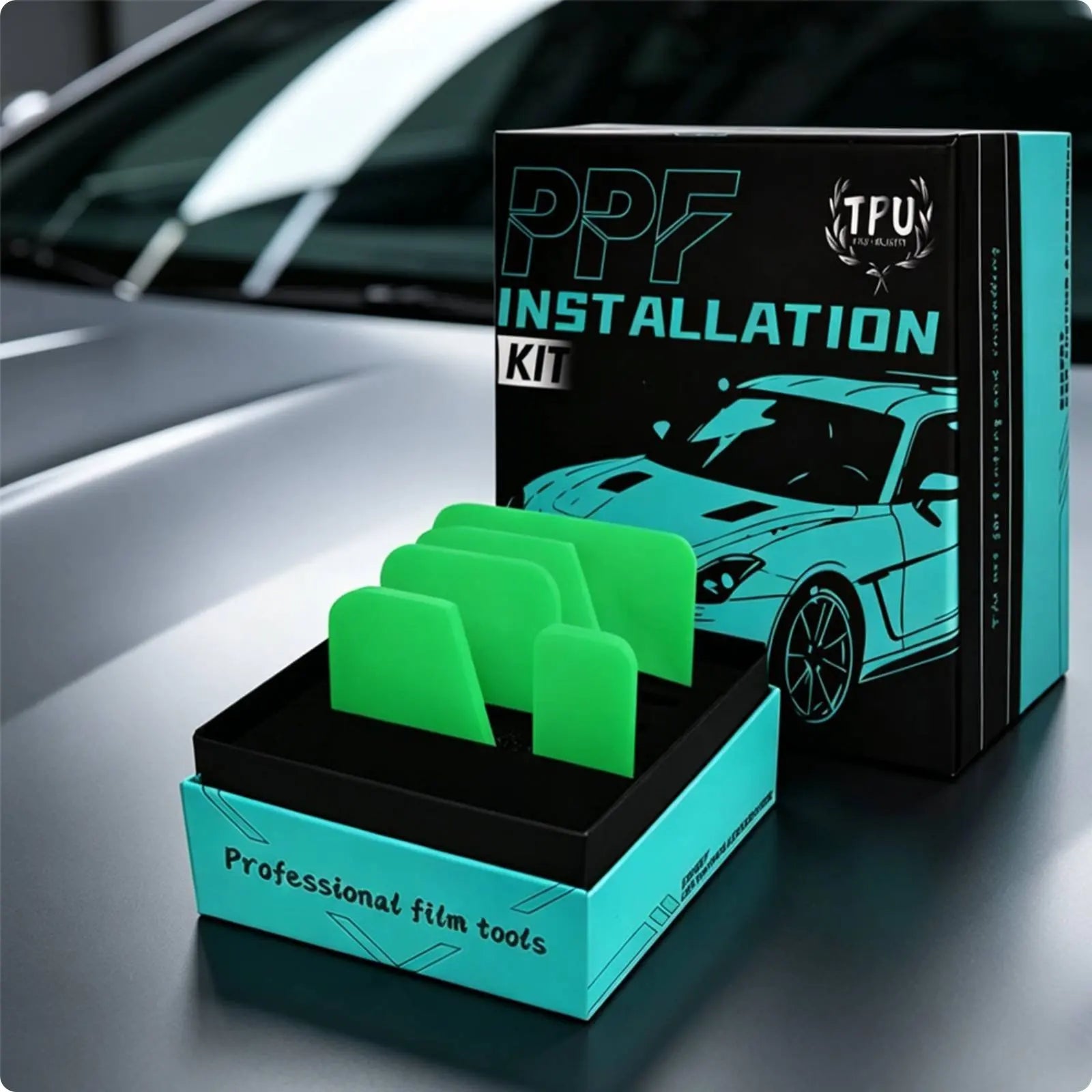 TPU Film Squeegee Soft Border PPF Installation Tool Kit Paint Protection Film Tool Set Flexible Tint Scraper Set Easy to Use
