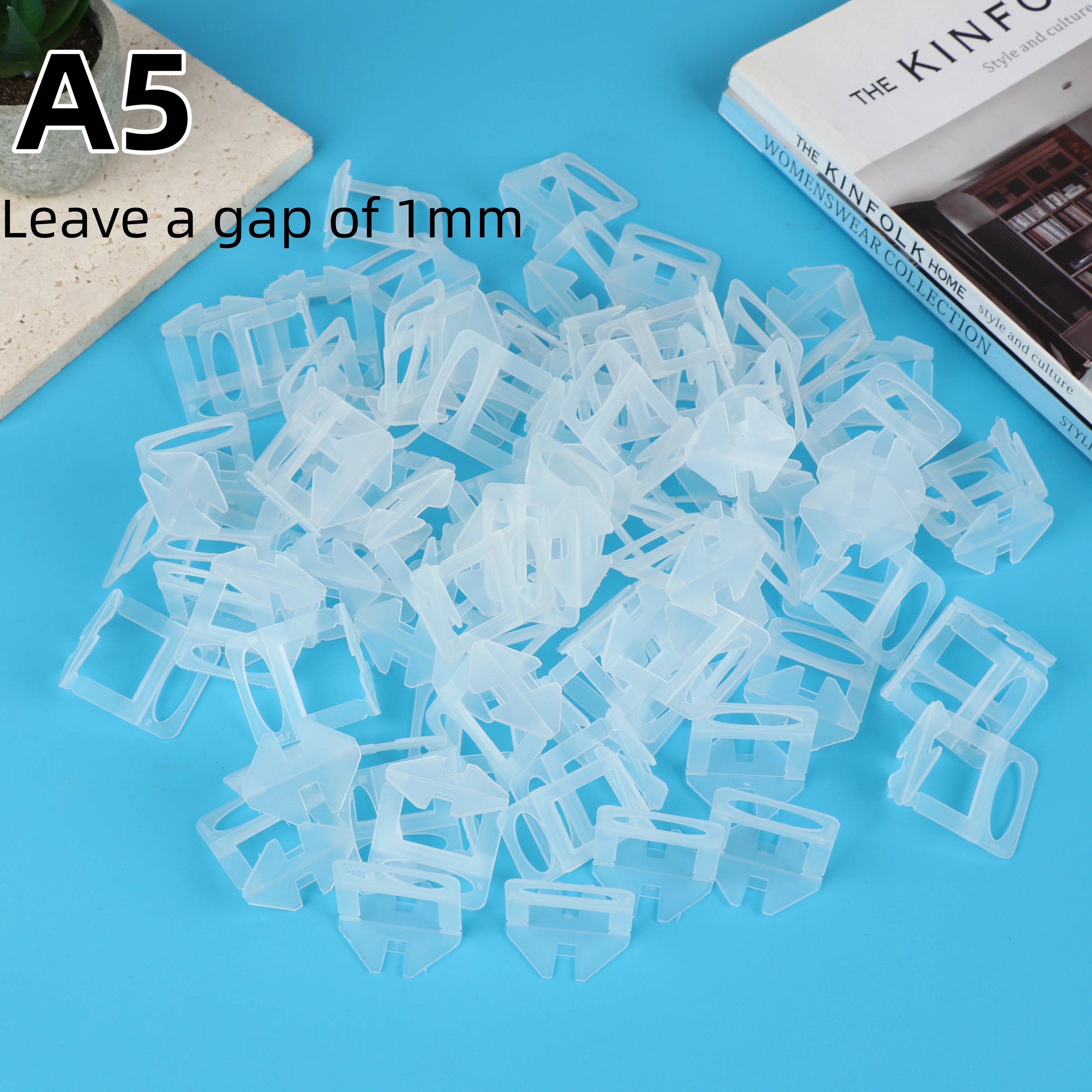 100Pcs Ceramic Tile Spacers Clips - 1.0/2.0/3.0MM Tile Leveling System For Floor Wall Tile Laying Construction Tools