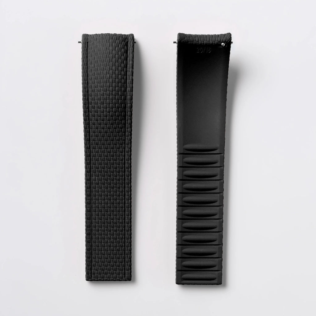 New CTS 18/19/20/21/22/24mm Curved FKM Rubber Quick Release Watch Strap Adjustable Man Women‘s Band Diving Universal Bracelet