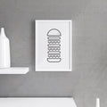 Hugeburger - Kitchen Wall Decor Dining room Wall Art, Burger Wall
