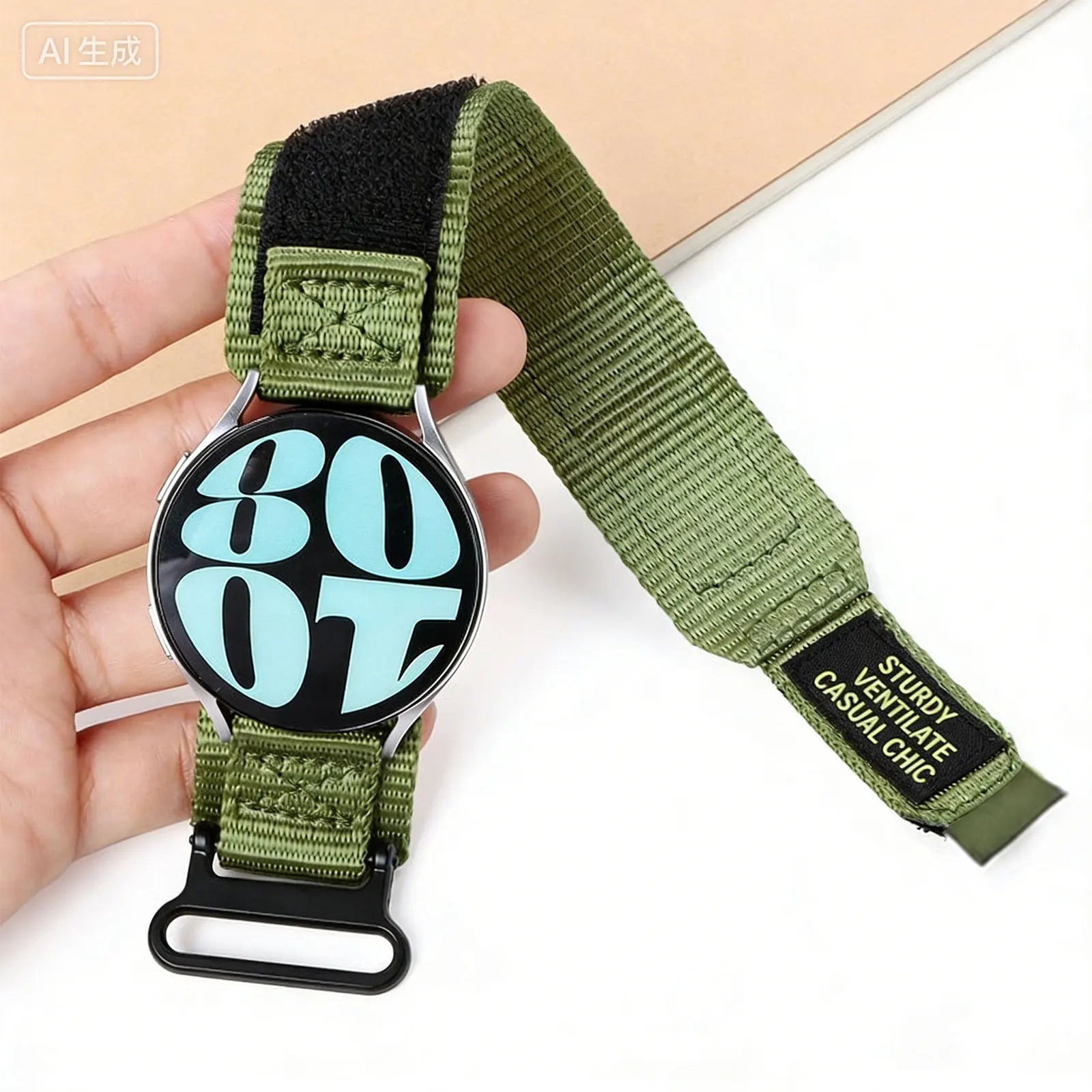 Nylon Velcro Bands for Suunto Race 2/Race/Race S/Run/Vertical/Vertical 2/9 Peak Pro/9 Peak/5 Peak Strap for Men and Women