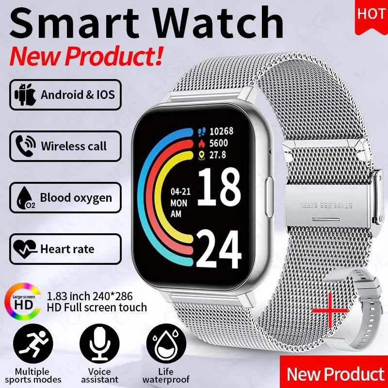 LIGE Fashion Smart Watch Women Bluetooth Call Women‘s Health Monitor Heart Rate Blood Oxygen Sports Fitness Smartwatch For Men
