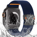Parachute Buckle Nylon Band Compatible with Apple Watch，Stretchy Waterproof Fabric Strap for Men Women，Series 10 9 8 7 6 5 4 3 S