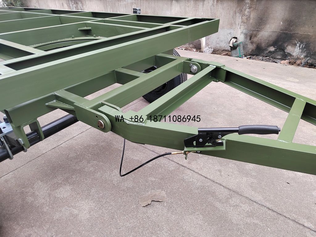 （Factory Direct Sale）Heavy Duty Tandem Trailer Max OEM Steel Truck  Container Trailer Frame House Base Trailer Chassis
