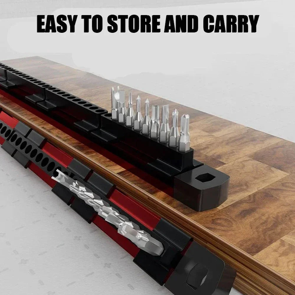 Magnetic Screwdriver Bit Holder Organizer 40 Slots Tool Manager Storage Case for Electrician DIY Projects Gifts Workshop Garage