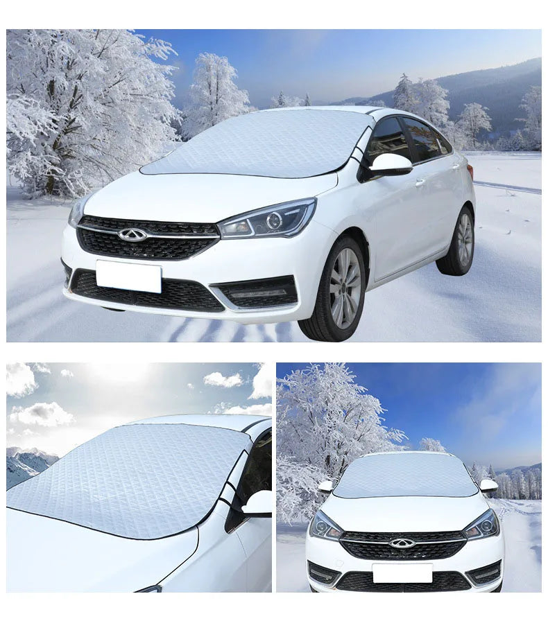 Sunshade and sun visor for car snow and frost protection