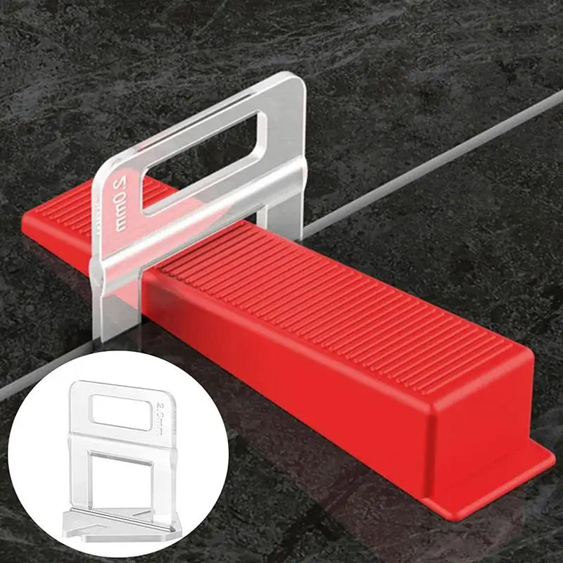 100Pcs Ceramic Tile Spacers Clips - 1.0/2.0/3.0MM Tile Leveling System For Floor Wall Tile Laying Construction Tools
