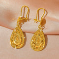 Daily & Banquet Versatile Fashion Long Flower Tassel Earrings For Women 24K Gold AU999, Stunning for work & parties