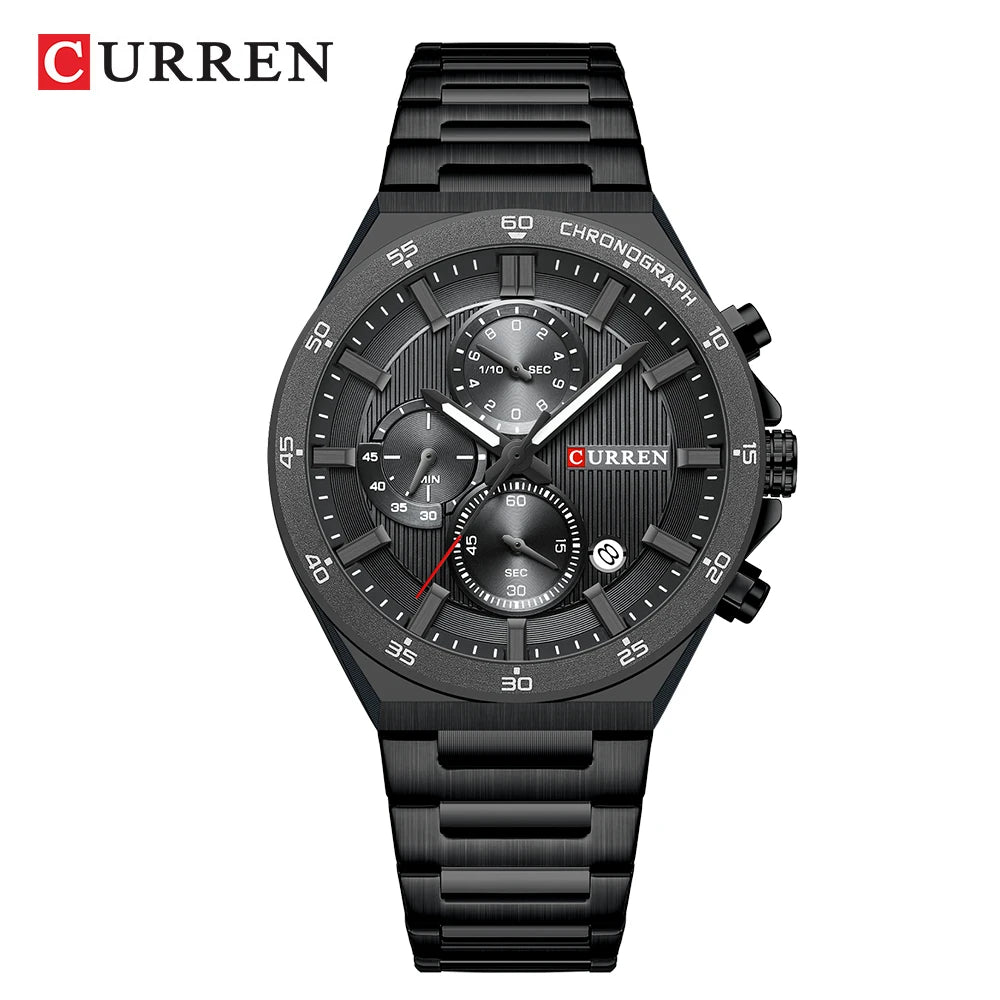 CURREN 8481 Luxury Quartz Watch Unisex Waterproof Calendar Wristwatch, Men’s Business Six-hand Sports Watch