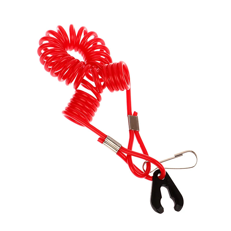 2.0m Boat Motor Kill Stop Switch & Safety Tether Lanyard For Outboard Engine Motor Parts Emergency Flameout Rope