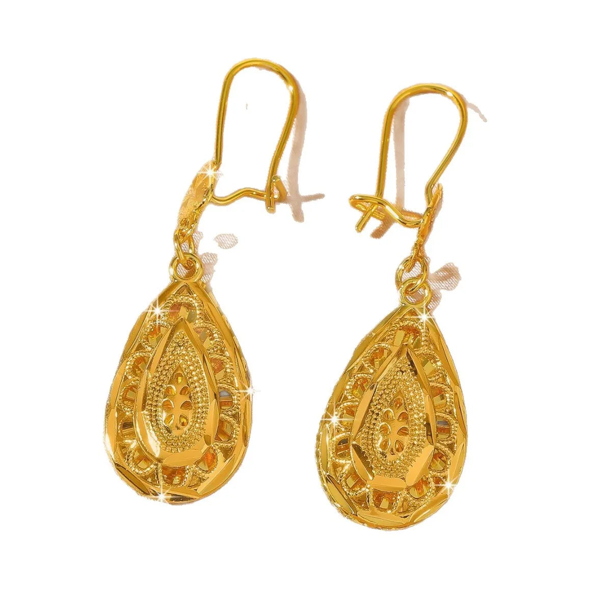 Daily & Banquet Versatile Fashion Long Flower Tassel Earrings For Women 24K Gold AU999, Stunning for work & parties