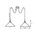 2 Head Vintage spider pendant light for Kitchen and Cafe ~3511
