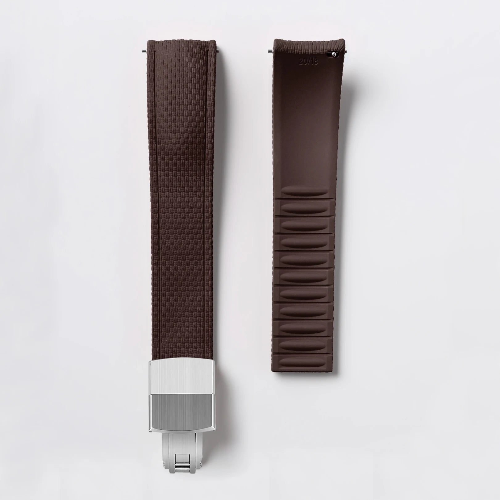 New CTS 18/19/20/21/22/24mm Curved FKM Rubber Quick Release Watch Strap Adjustable Man Women‘s Band Diving Universal Bracelet