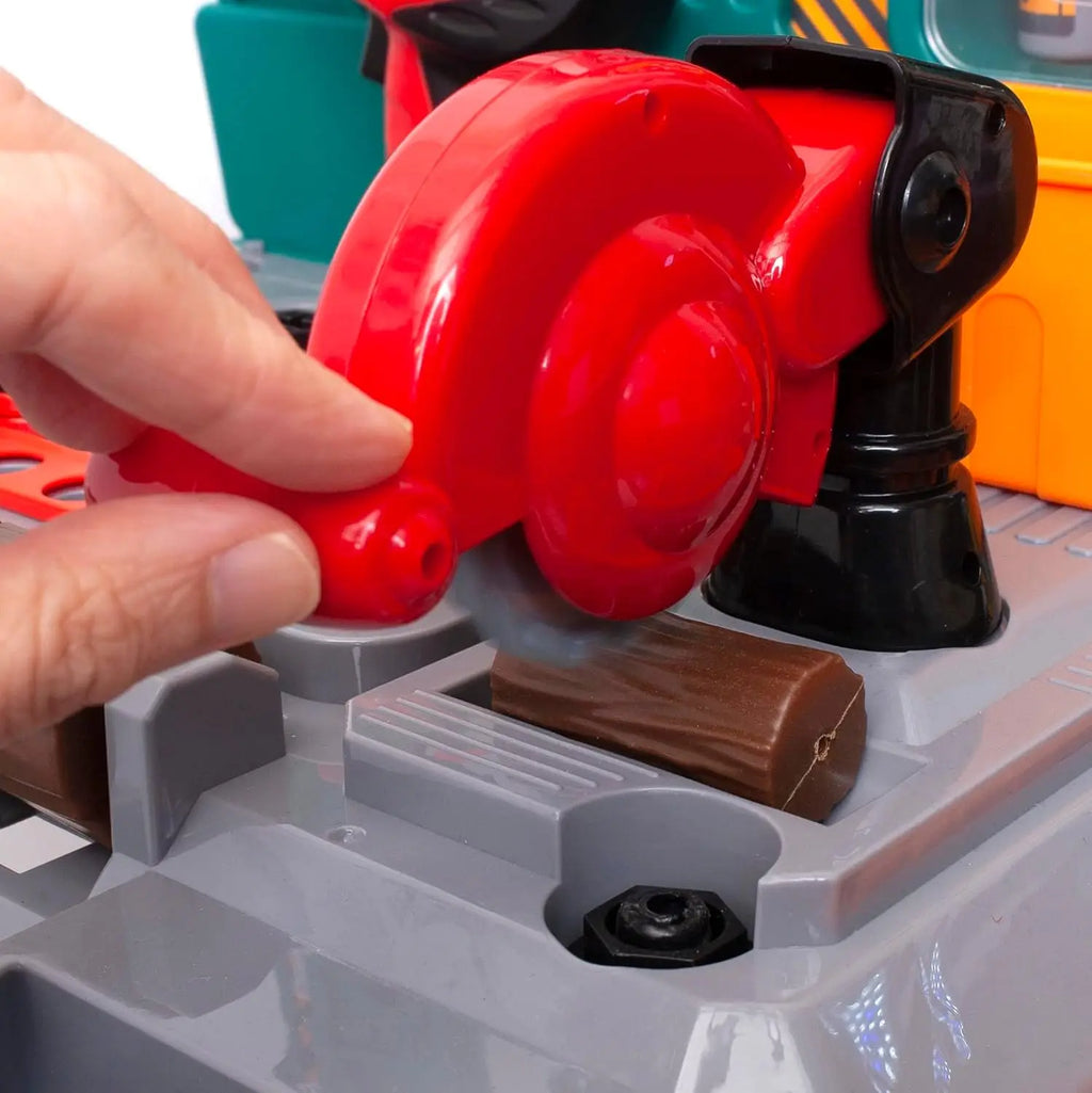 Kids Construction Toy Tool Set with 80 Pieces, Play Helmet & Goggles, for Ages 3+, Multicolor