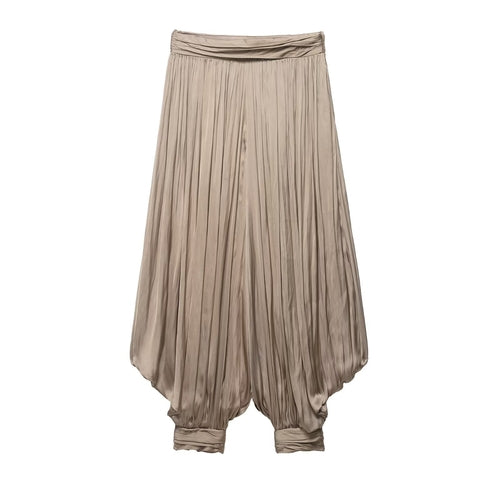 Women Clothing Top Product Casual Small Pleated Baggy Pants