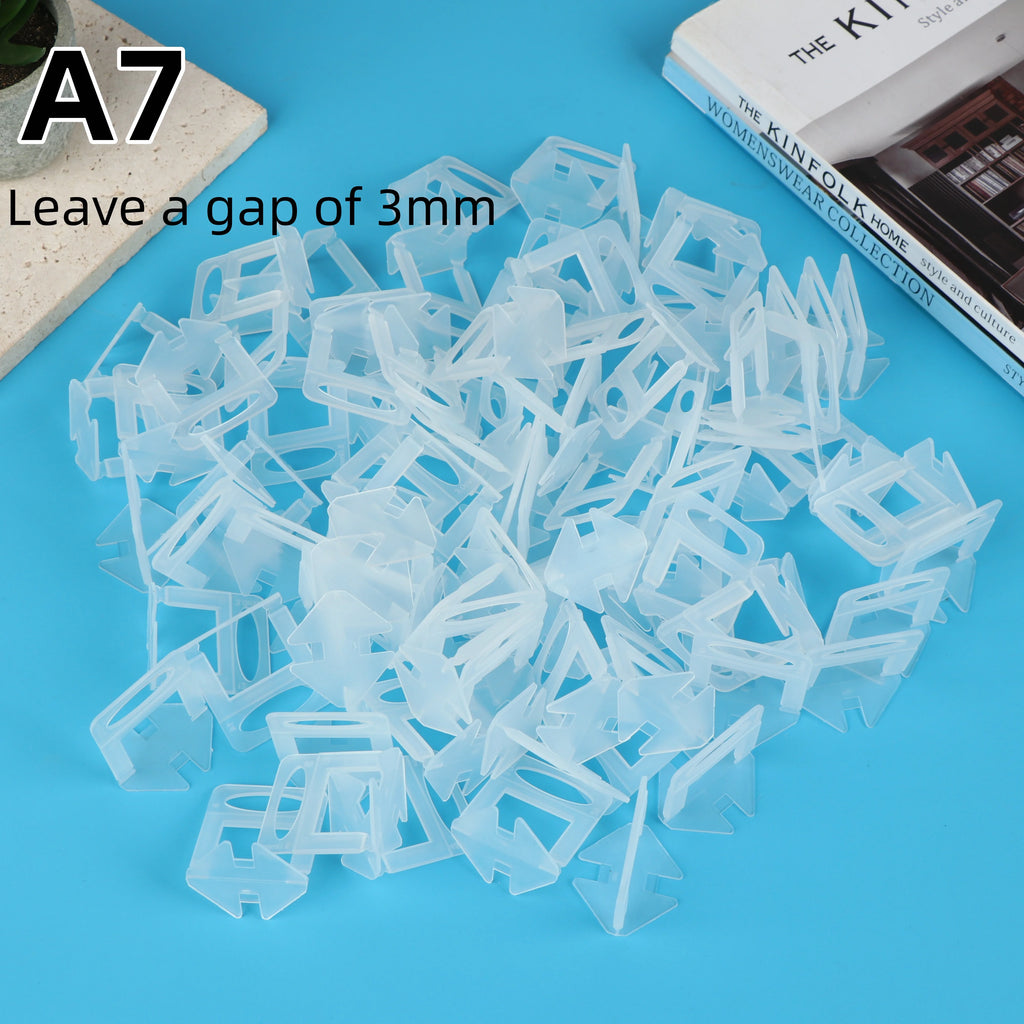 100Pcs Ceramic Tile Spacers Clips - 1.0/2.0/3.0MM Tile Leveling System For Floor Wall Tile Laying Construction Tools