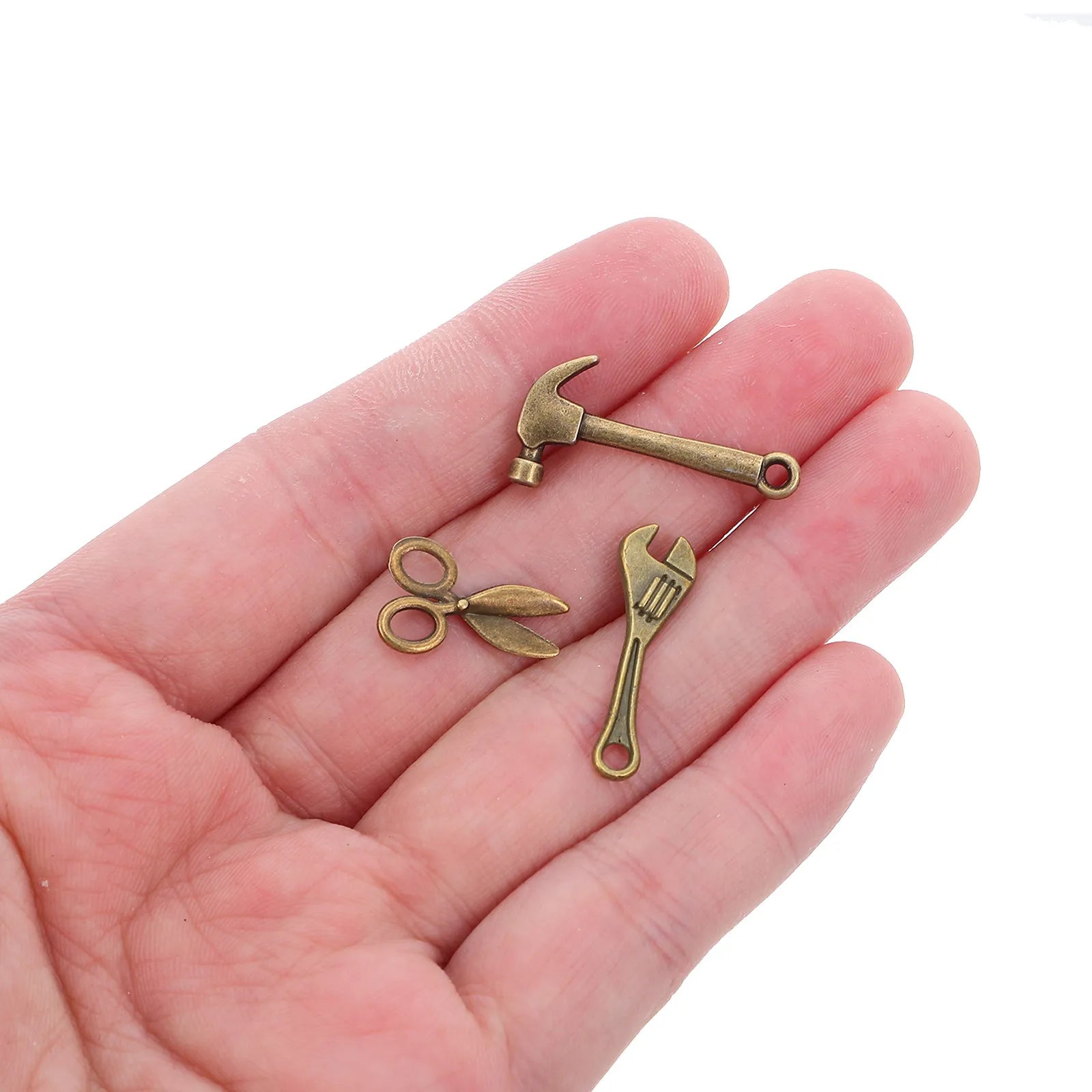 10 Sets Miniature Dollhouse Realistic Alloy Repair Crafting Tools Simulation Construction Site Accessories Wrench Scissors