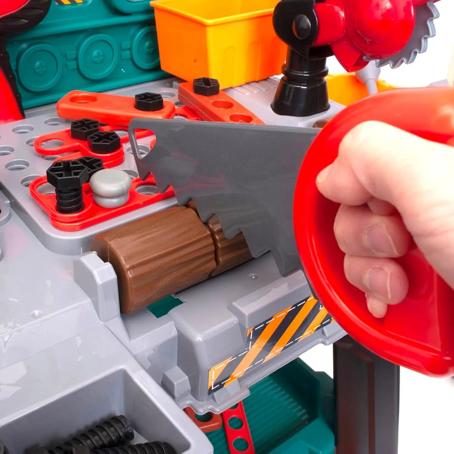 Kids Construction Toy Tool Set with 80 Pieces, Play Helmet & Goggles, for Ages 3+, Multicolor