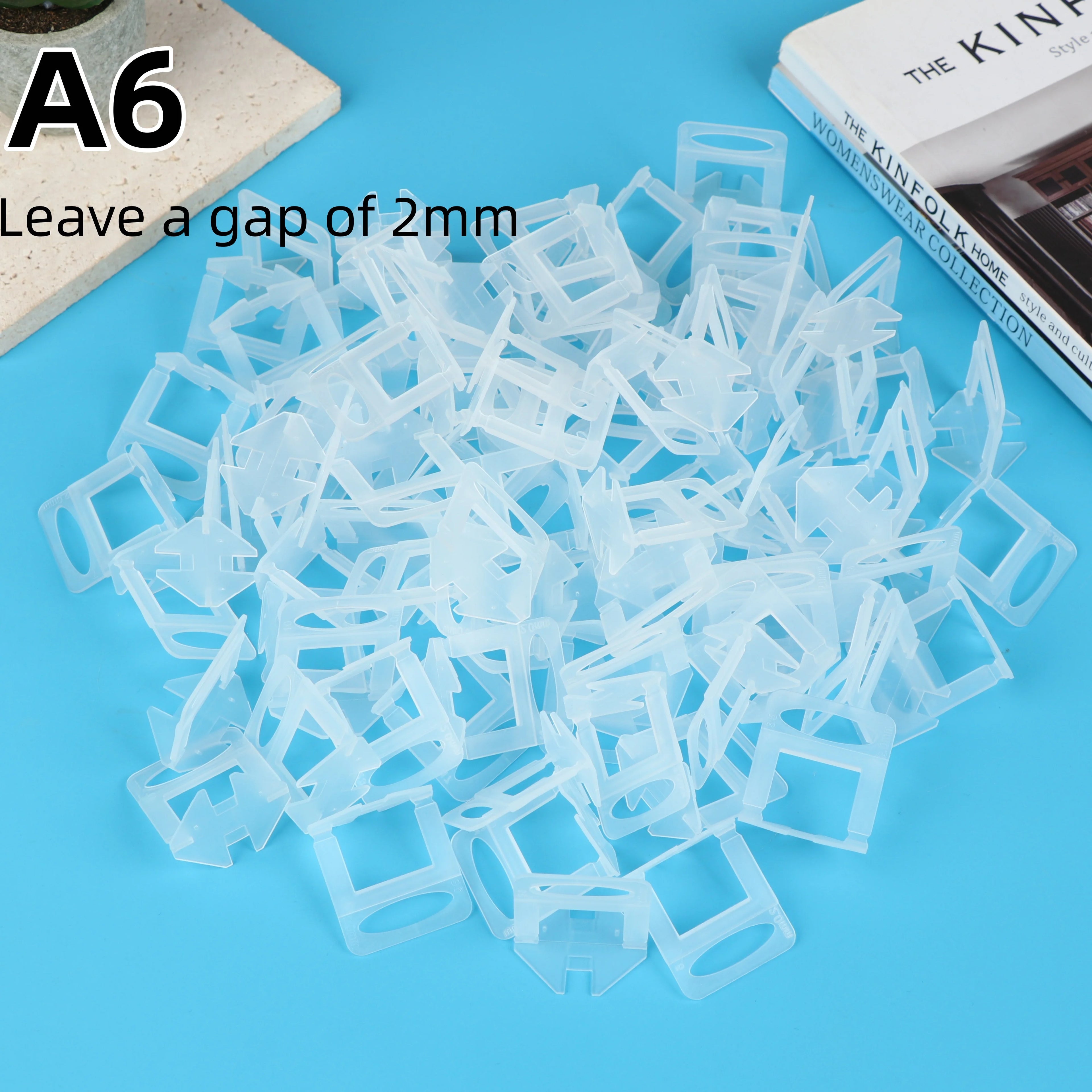 100Pcs Ceramic Tile Spacers Clips - 1.0/2.0/3.0MM Tile Leveling System For Floor Wall Tile Laying Construction Tools
