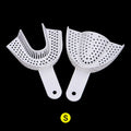 1pair Disposable Dental Impression Tray Plastic Teeth Holder Plaster Trays Spoon Oral Hygiene Dentist Tools