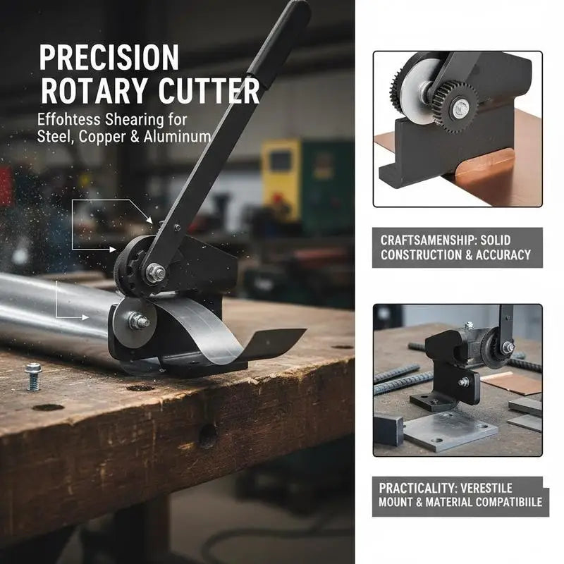 Free Shipping-Metal Sheet Cutter 16 Gauge Mild Steel Cutting Tool for Steel Copper Aluminum, Solid Construction Manual Rotary Shear Mountin