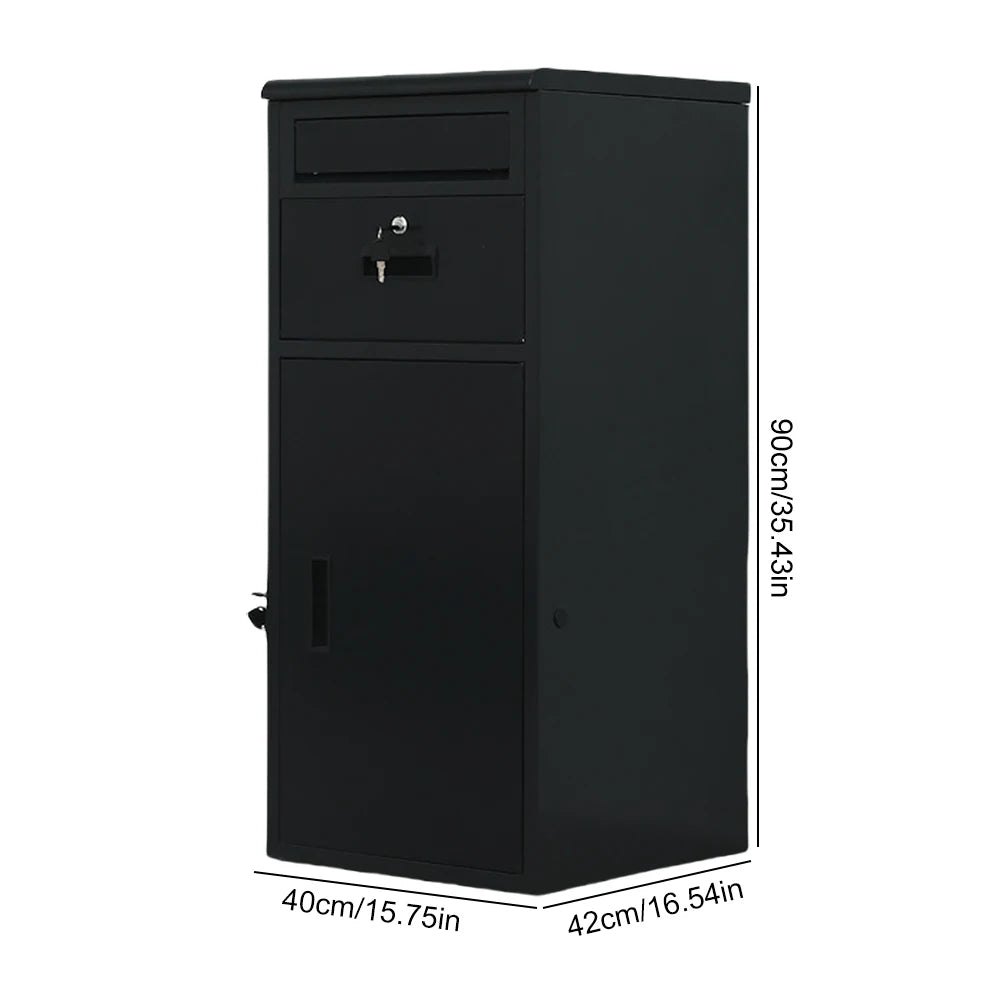 Package Delivery Box with Lockable Secure Anti-Theft Parcel Drop Boxes Rustproof Package Drop Container for Porch House Curbside