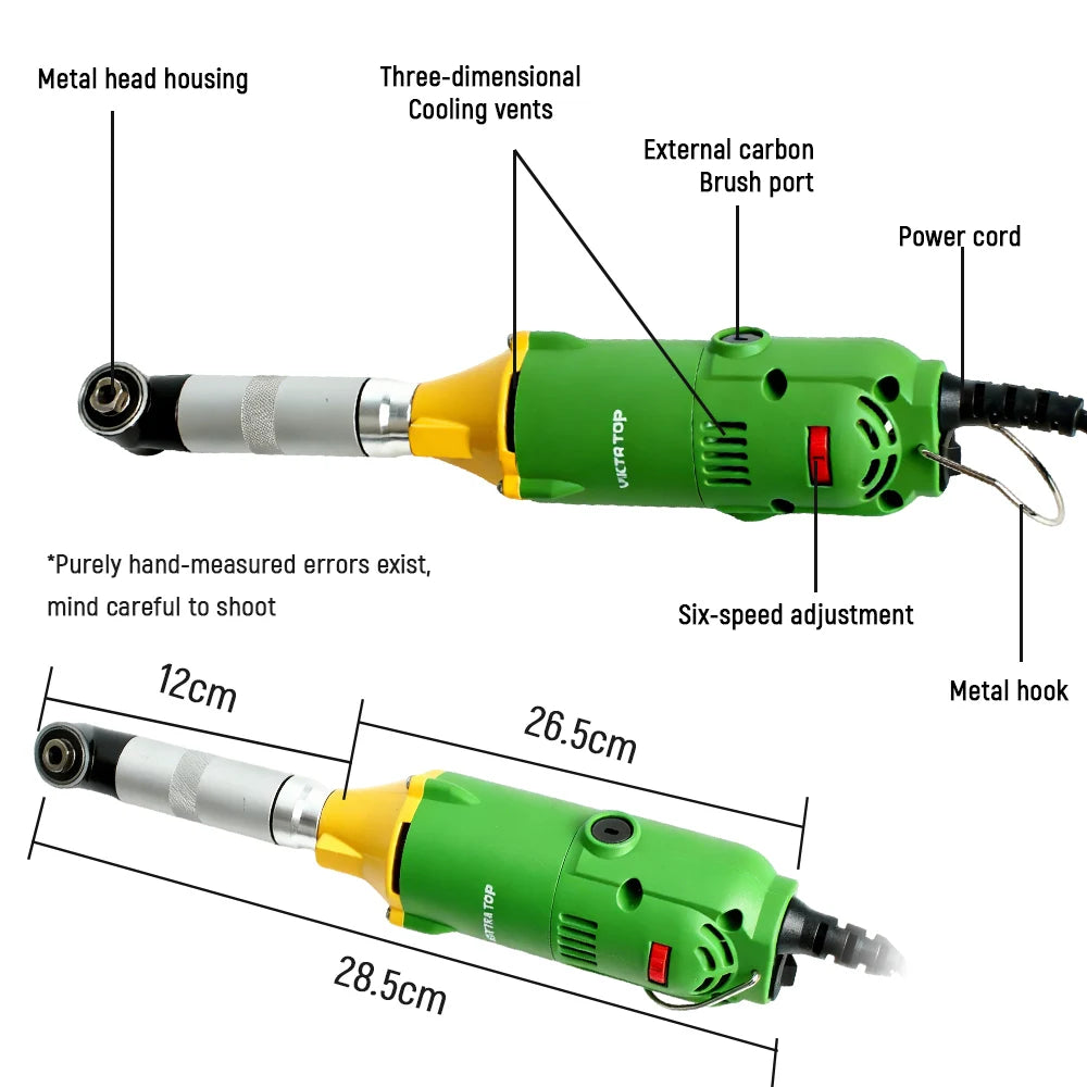 Electric Ceramic Tile Beauty Sewing Tool Electric Angle Grinder 6Speeds 90° Elbow Grout Cleaning Machine Grinder Sander Polisher