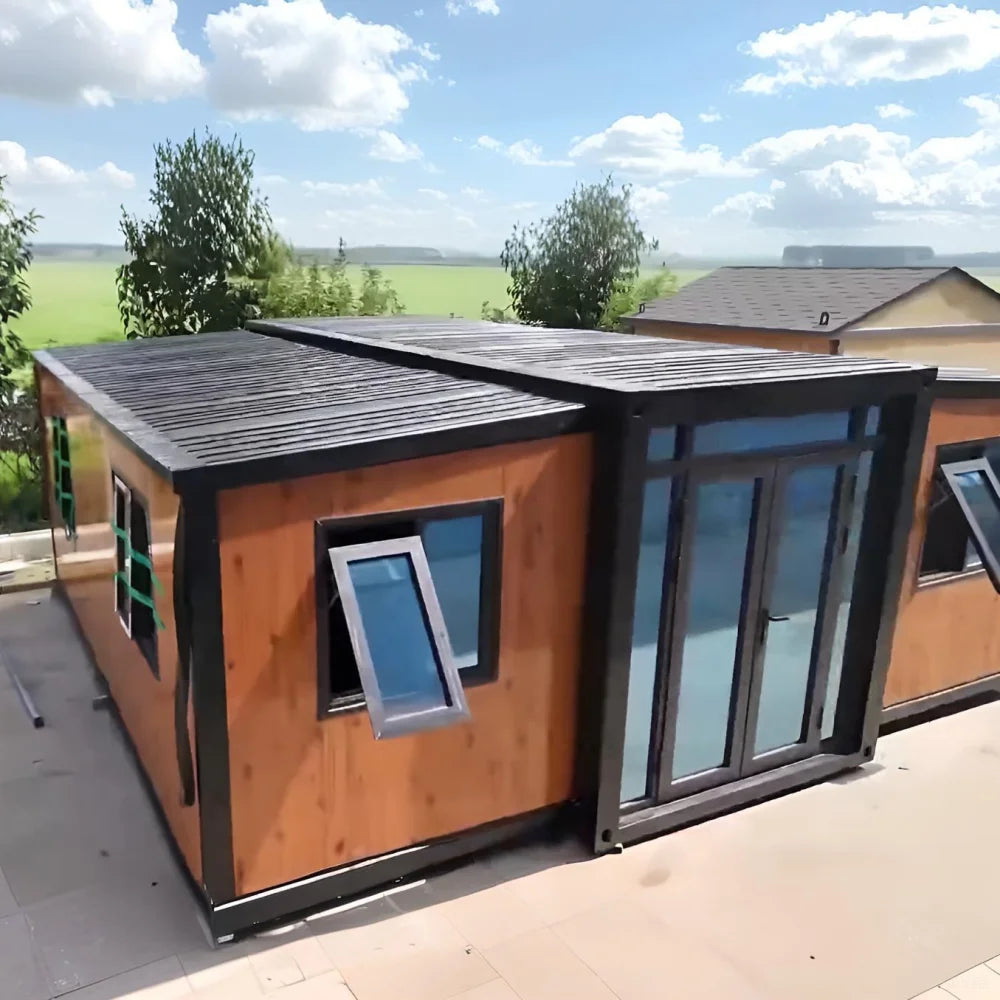 Customized 20FT High-Appearance Modular Steel Container House Expandable And Foldable Prefab Home Office Apartment For Villa Use