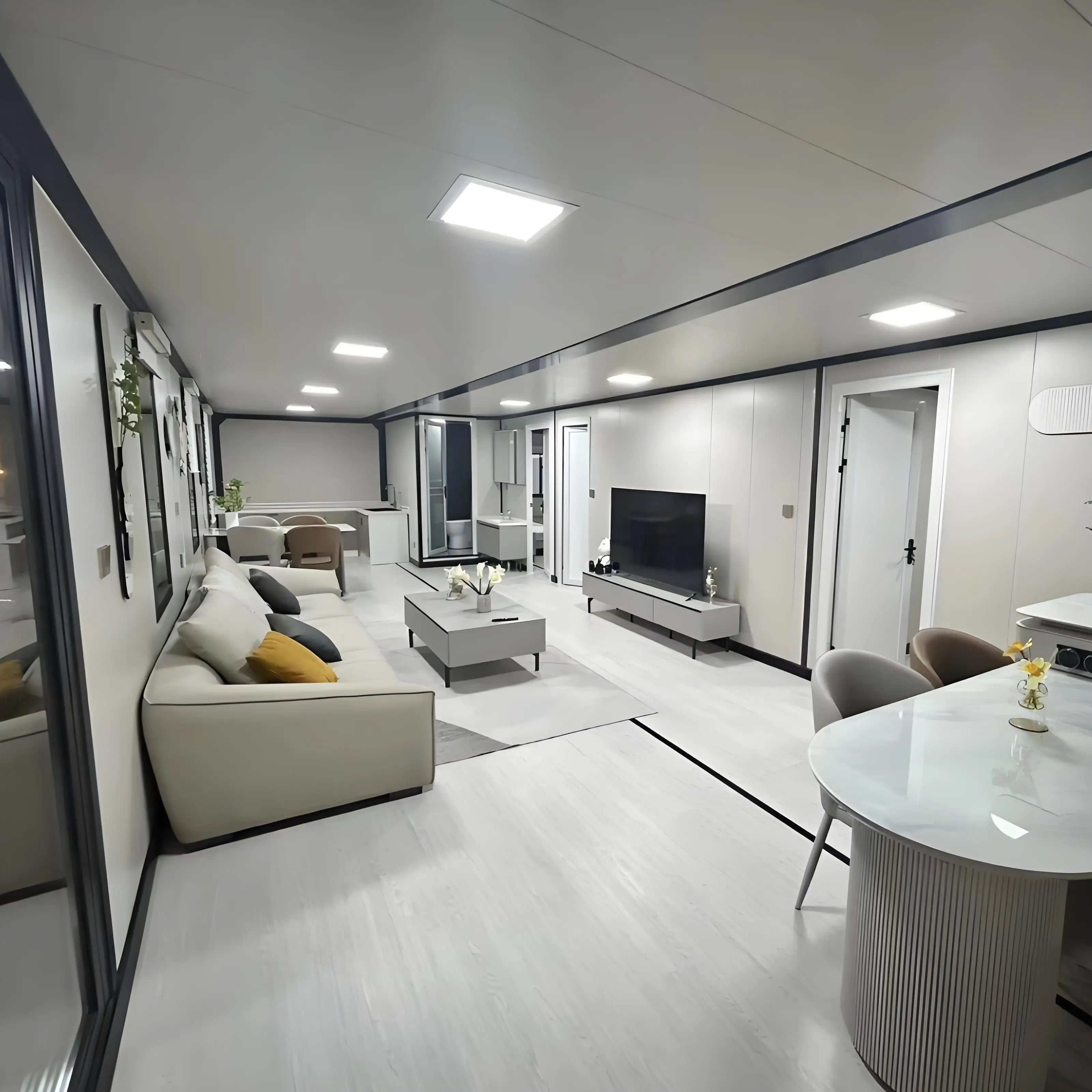 Prefabricated Container House 2 Floor 40ft Expandable Foldable Container House, 2 Bedrooms Prefab Home