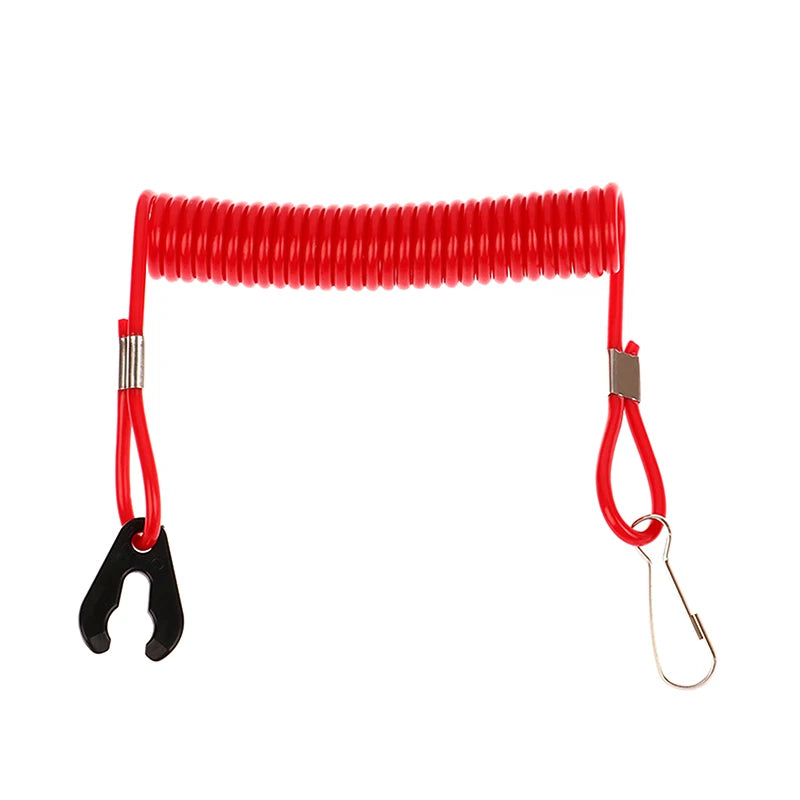 2.0m Boat Motor Kill Stop Switch & Safety Tether Lanyard For Outboard Engine Motor Parts Emergency Flameout Rope
