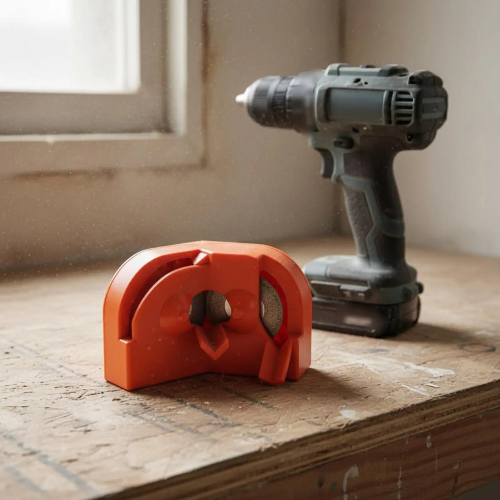 Drill Bit Grinder Easy to Use Portable Drill Grinder Power Tool Accessory Quick Sharpening Long-Lasting Construction for Garage