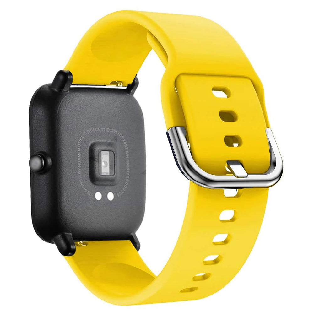 20mm/22mm Silicone band For Amazfit GTS/2/2e/3/4 GTS2 Mini/GTR 4/3/Pro/47mm/GTR2/2e/stratos/3 Bracelet Bip/U/S/lite Watch strap