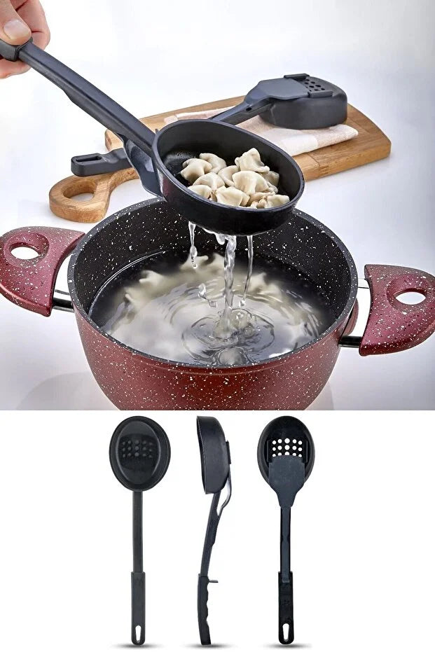 3-in-1 Multifunctional Kitchen Utensil: Ladle Slotted Spoon Skimmer