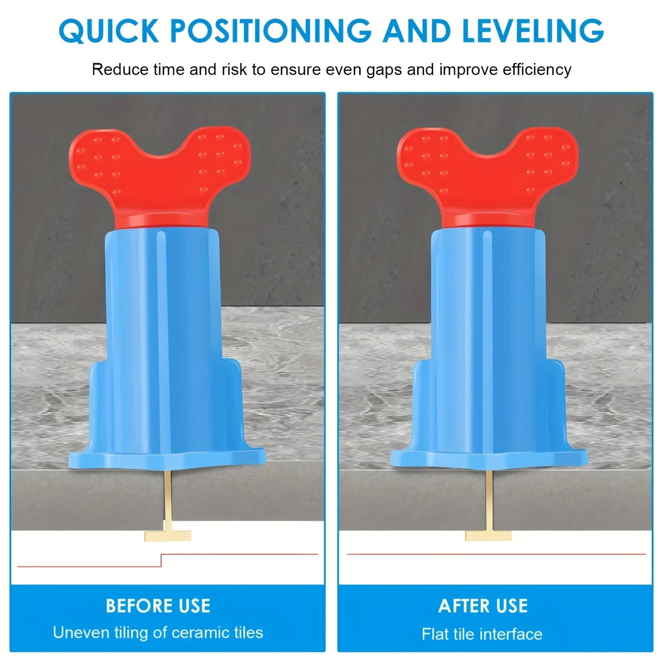 40Pcs New Design Tile Leveling Systeam Leveler Clips Spacers for Fixing Wall Floor Ceramic, Construction Tools, Reusable