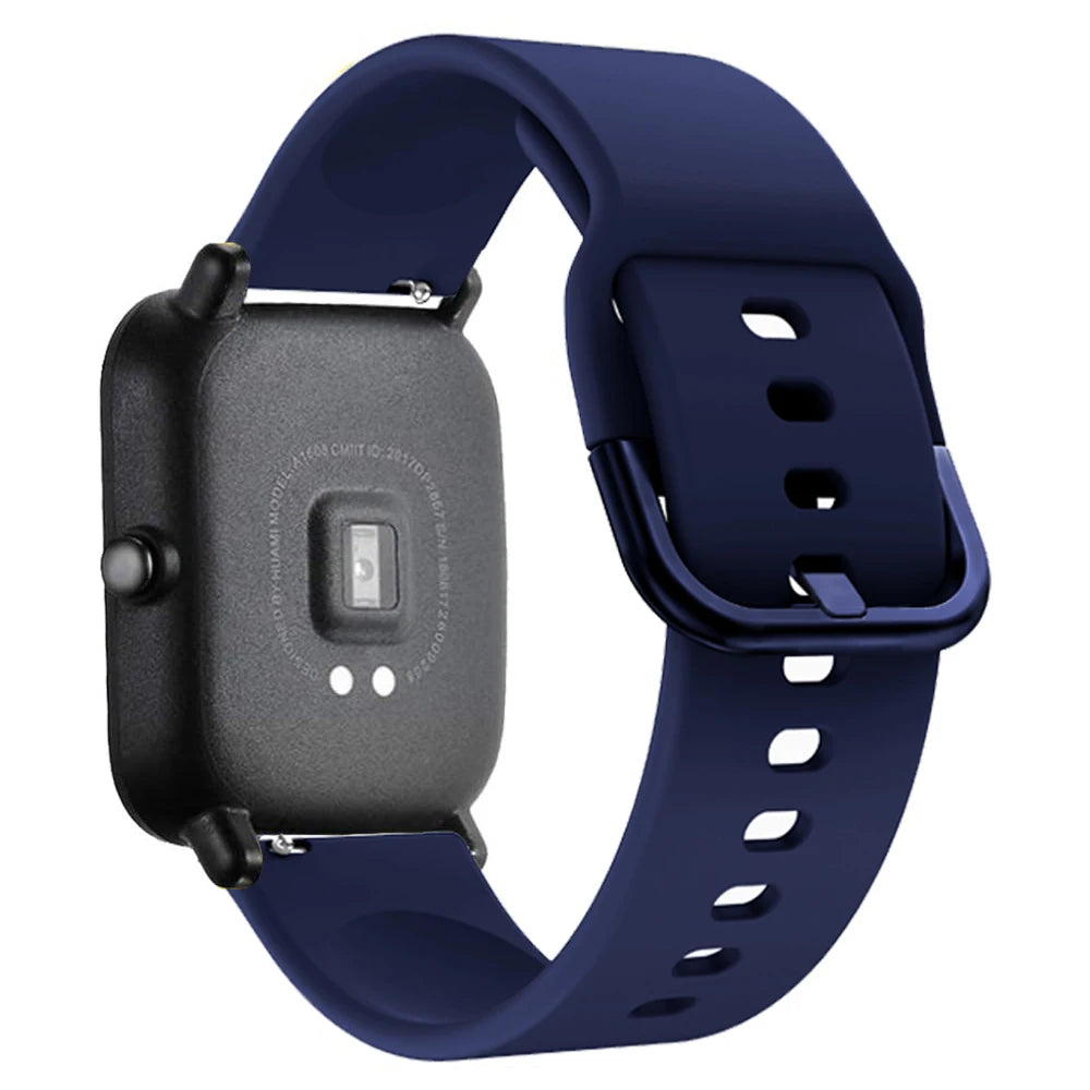 20mm/22mm Silicone band For Amazfit GTS/2/2e/3/4 GTS2 Mini/GTR 4/3/Pro/47mm/GTR2/2e/stratos/3 Bracelet Bip/U/S/lite Watch strap