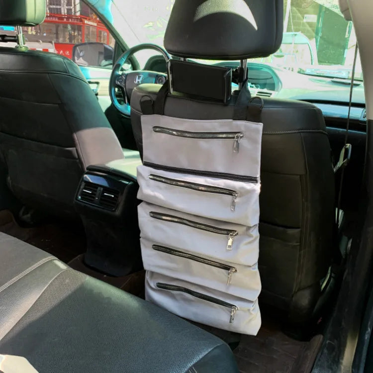 Multifunctional car seat back storage bag