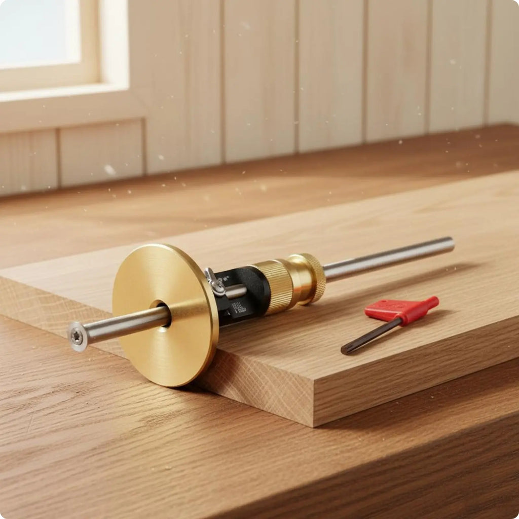Fine-Tune Marking Gauge Long-Lasting Construction European & Design Scriber Wheel Marking Gauge Replaceable Blade Scribing Tool