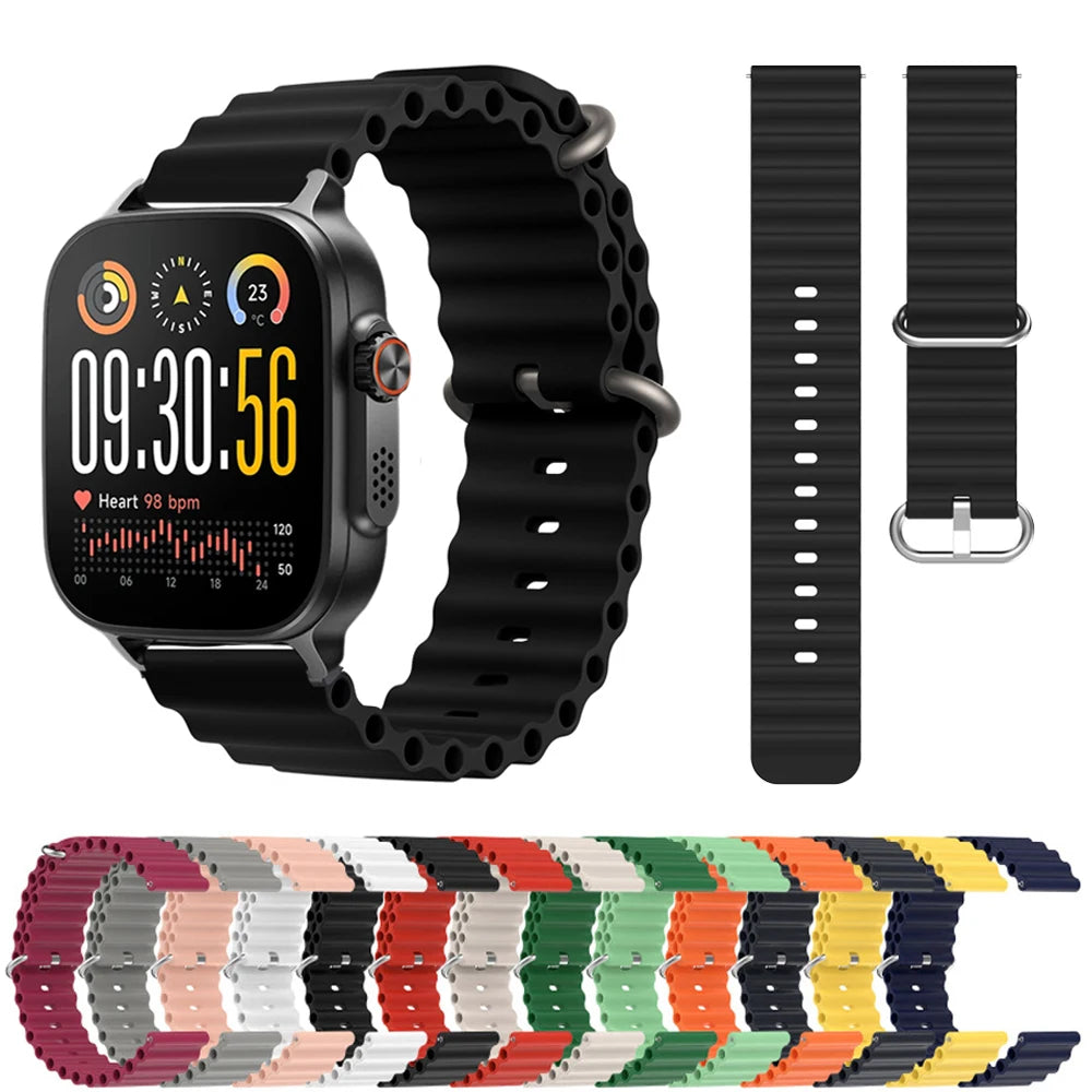 Band For Realme Watch 5/S2 smartwatch sport silicone ocean belt Bracelet correa Realme Watch 2/3/S/3 2 S pro 22mm watch straps