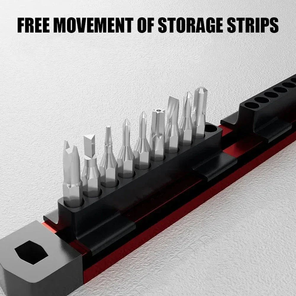 Magnetic Screwdriver Bit Holder Organizer 40 Slots Tool Manager Storage Case for Electrician DIY Projects Gifts Workshop Garage