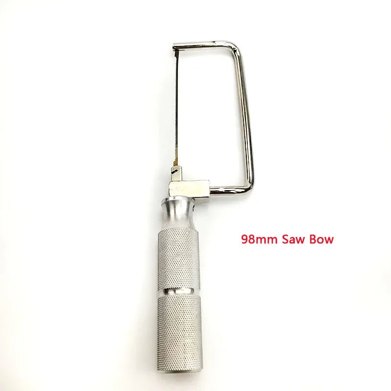 Dental Long Plaster Gypsum Saw with 20pcs Saw Blades 70/98/128mm Metal Dentist Tool Lab Material Dentistry Accessories