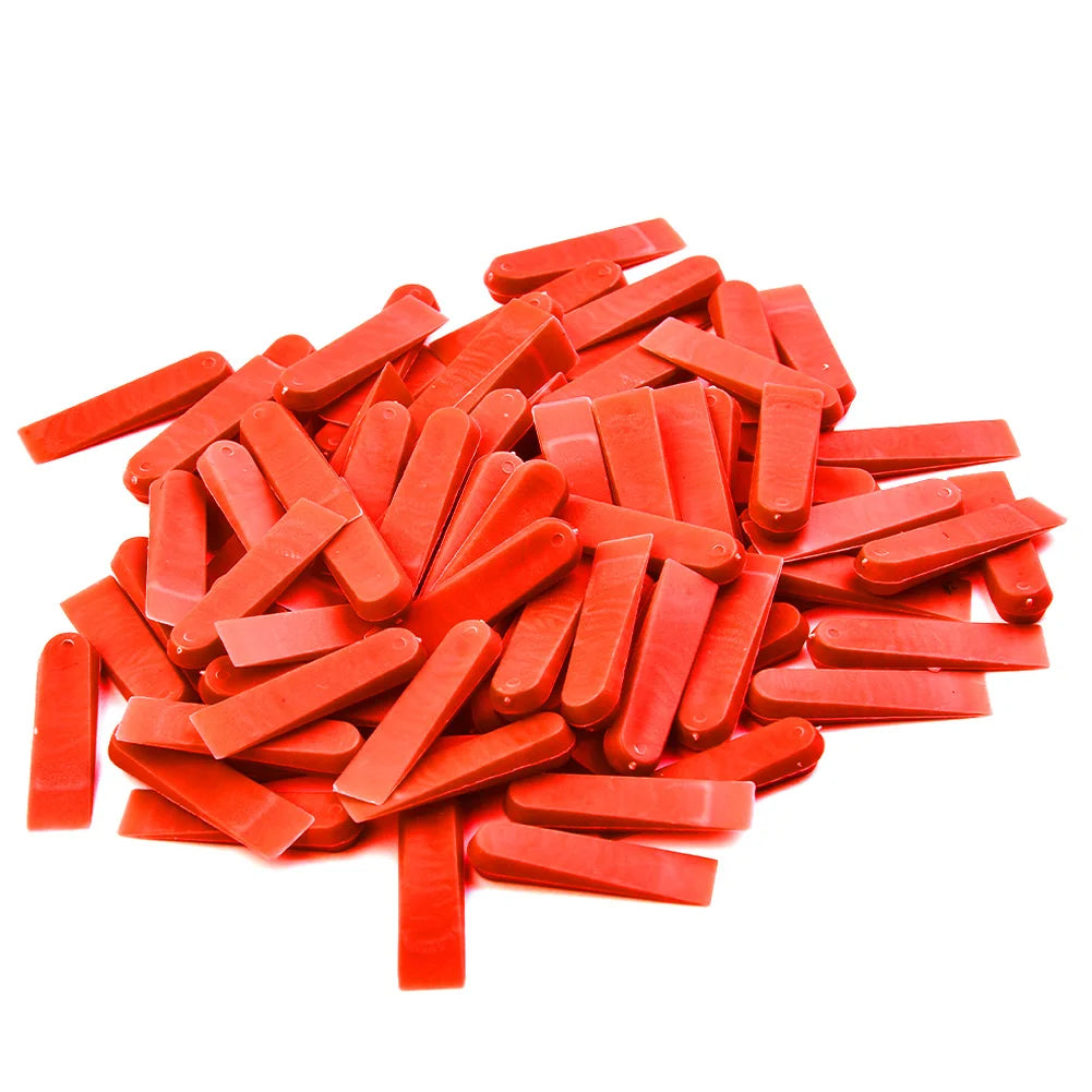 100/200pcs Tile Spacers Plastic Tile Leveling System Reusable Laying Level Wedges Red Leveler Wall Flooring Tiling Tools