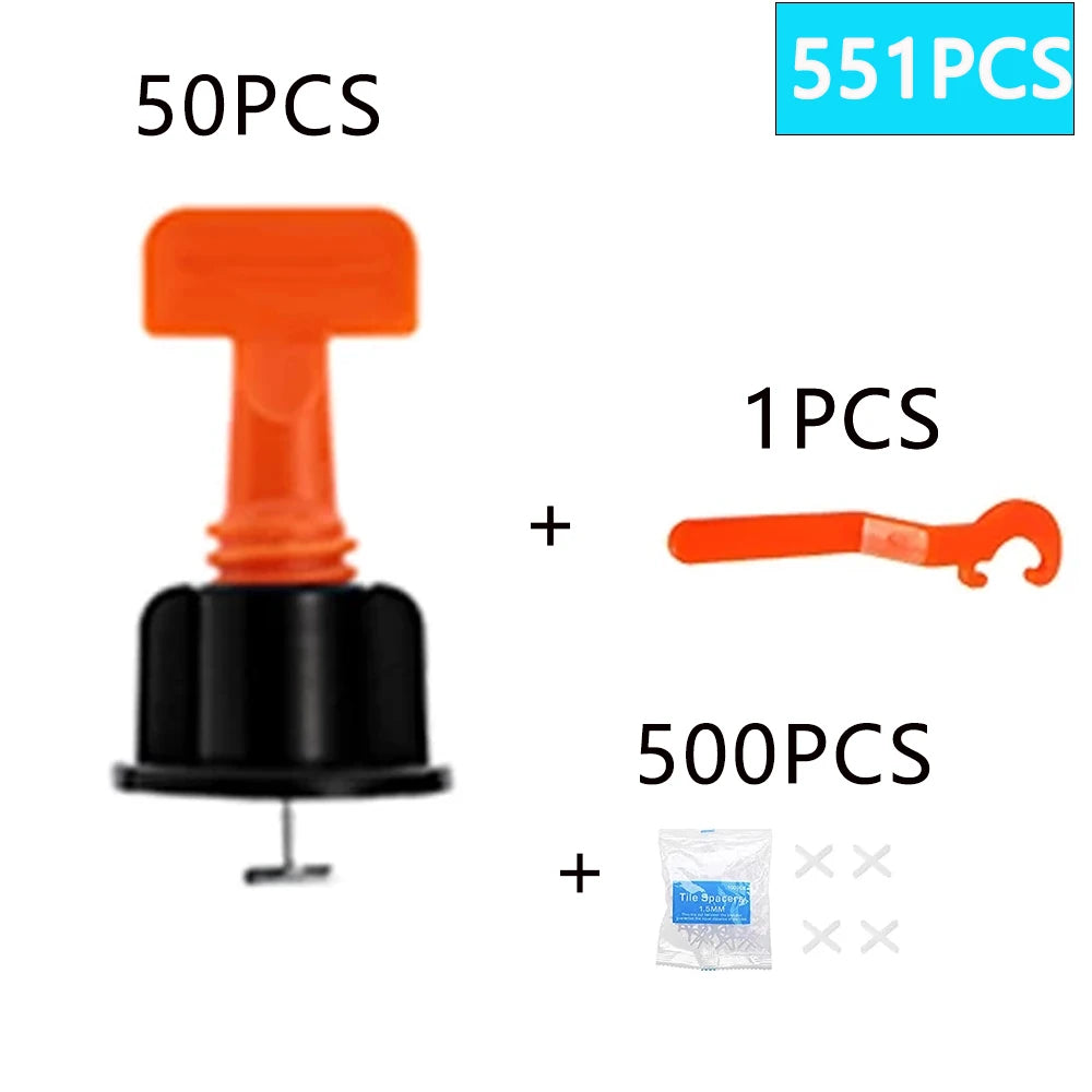 11-1202PCS Floor Tile Leveling System Clips Construction Tool Set Leveler Adjuster Tile Wall Laying Manual Tools Locator Spacers