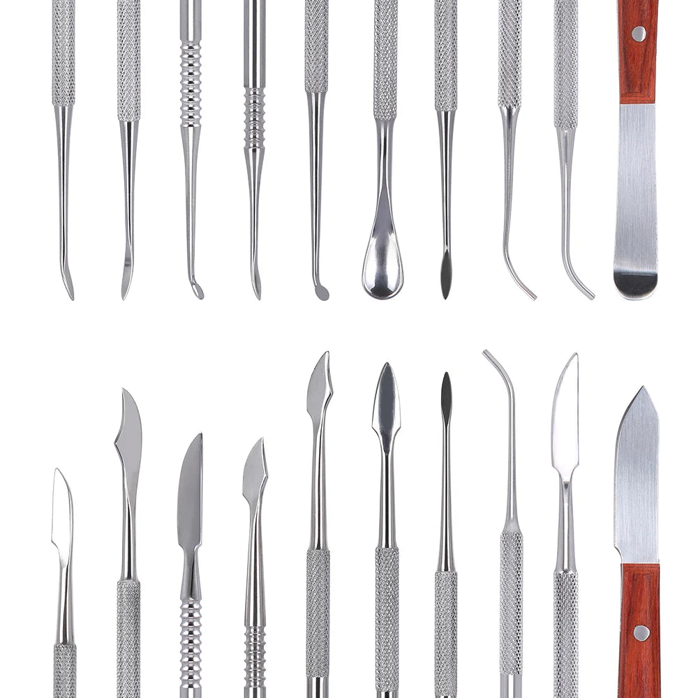 10pcs/Set Dental Spatulas Plaster Knife Practical Versatile Teeth Wax Carving Tool Set Dental Dentistry Instrument Tools