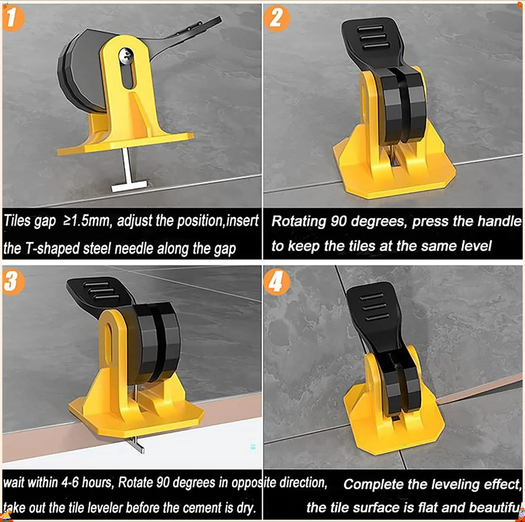 Reusable Tile Leveling System For Floor Tiles Hand Tile Leveling Device Construction Tool Parts Set