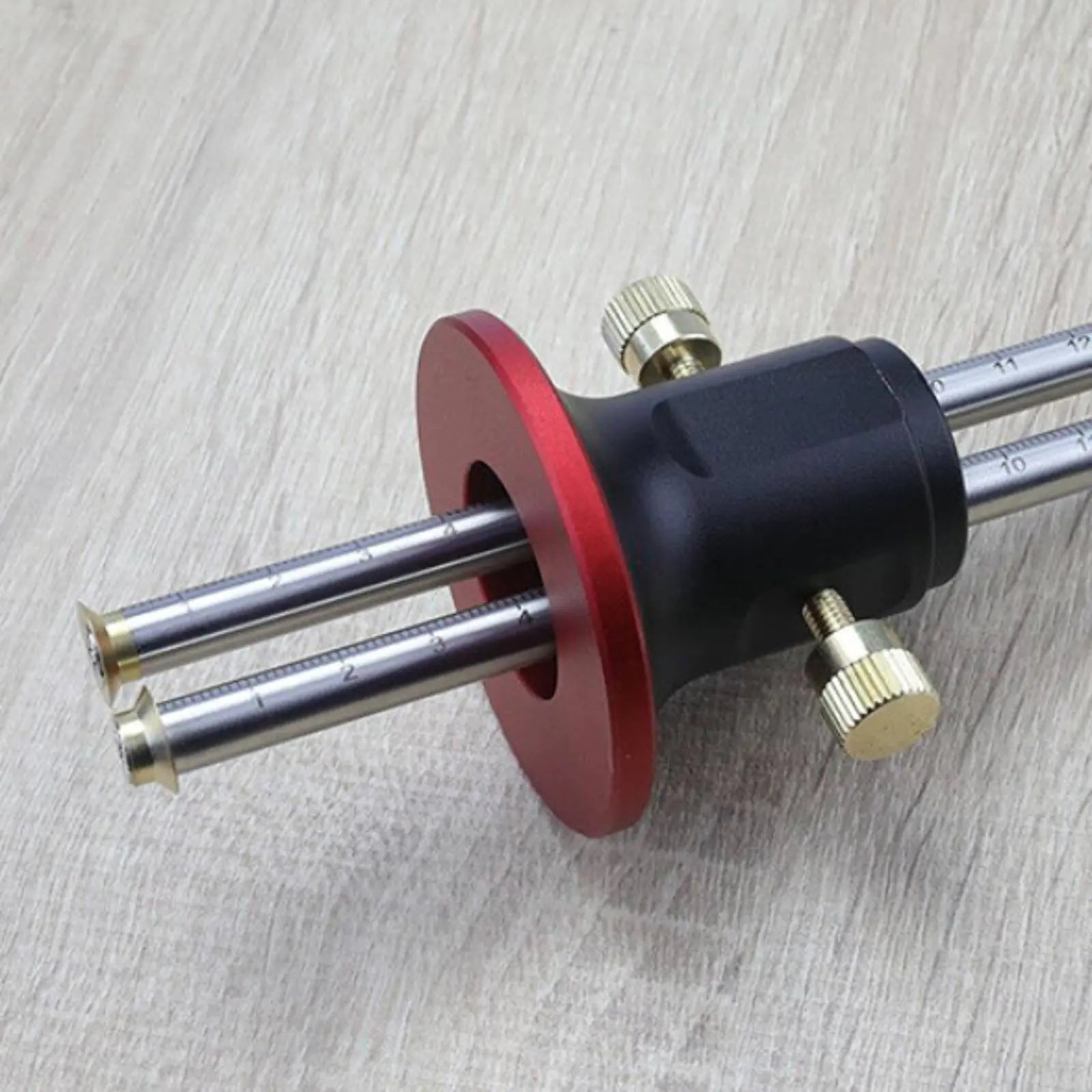 Twin Head Marking Gauge Clear Scale Carpentry Scribing Tool Parallel Line Scriber Sturdy Construction for DIY Hobbyists