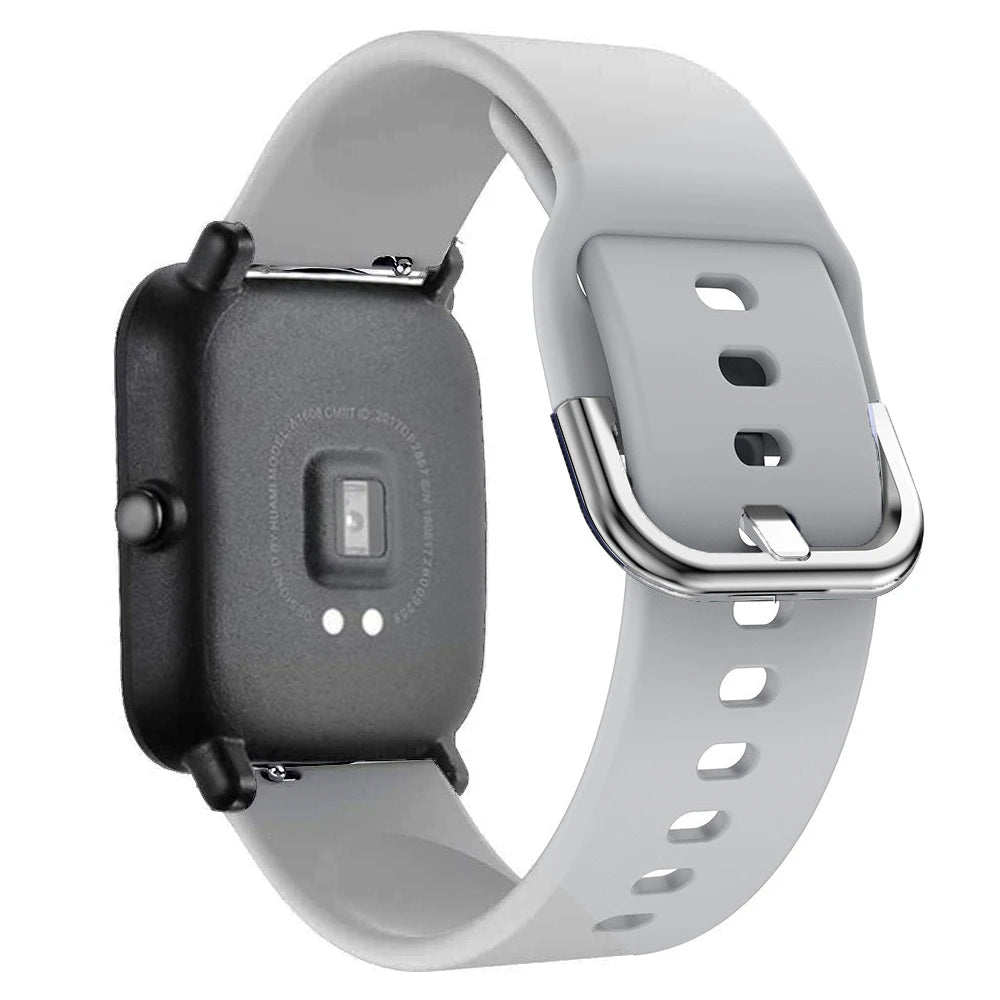 20mm/22mm Silicone band For Amazfit GTS/2/2e/3/4 GTS2 Mini/GTR 4/3/Pro/47mm/GTR2/2e/stratos/3 Bracelet Bip/U/S/lite Watch strap