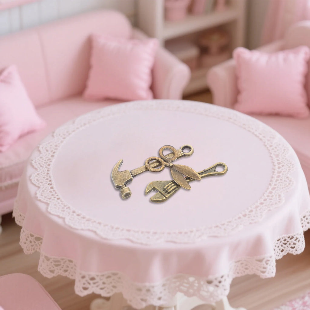 10 Sets Miniature Dollhouse Realistic Alloy Repair Crafting Tools Simulation Construction Site Accessories Wrench Scissors