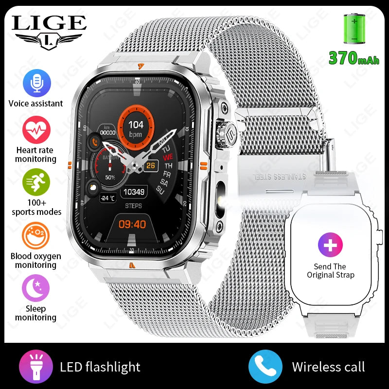 Men‘s Smart Watch 3ATM Waterproof Military Sport Fitness Women Smart Bracelet Blood Pressure Monitor Smartwatch Men Android iOS