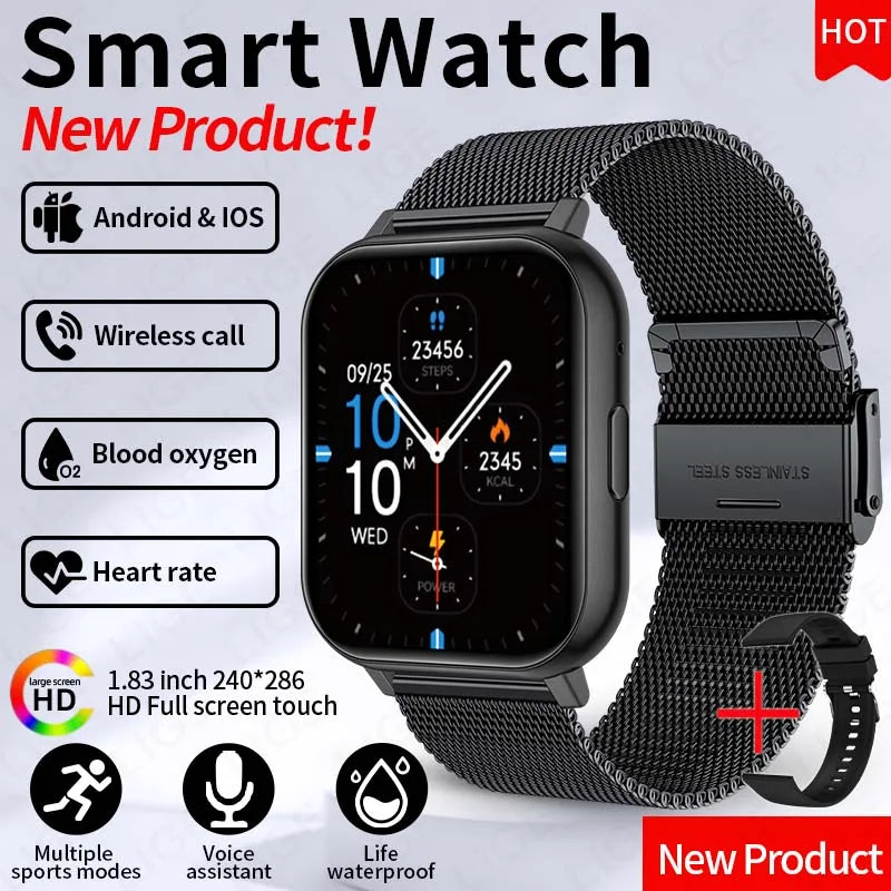 LIGE Fashion Smart Watch Women Bluetooth Call Women‘s Health Monitor Heart Rate Blood Oxygen Sports Fitness Smartwatch For Men